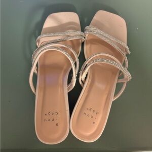 A New Day sparkle rhinestone strap chunky heel sandal